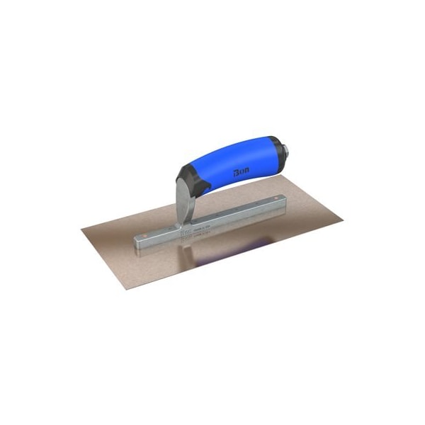 Golden Stainless Steel Finishing Trowel - Square End - 10" x 4-1/2" - Comfort Wave Handle